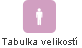 tabulka velkostí